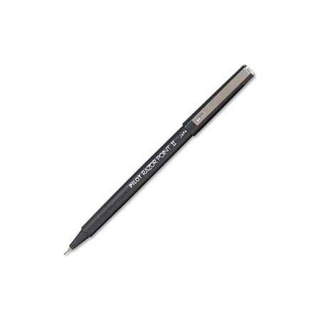 Pilot Pilot Razor Point II Marker Pen, Super Fine, Black Ink, Dozen 11009